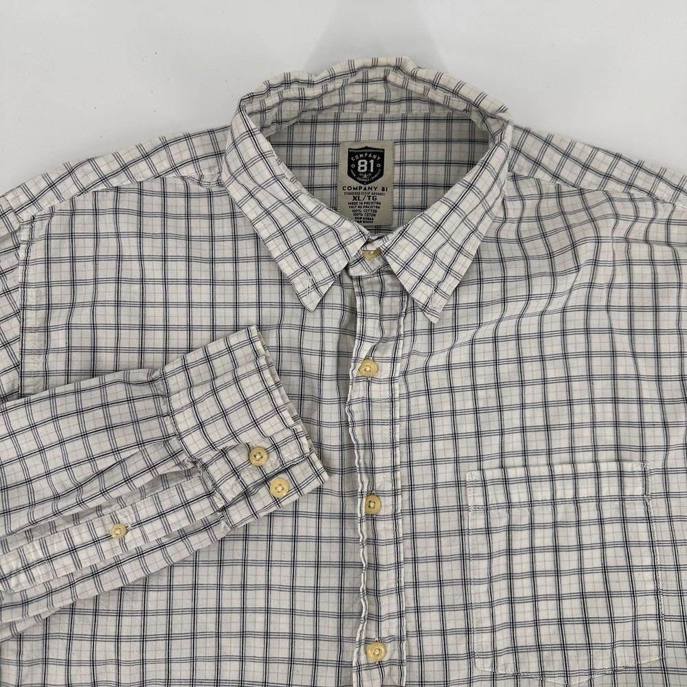 Mens Company 81‎ Check Long Sleeve Button Shirt Size  XL